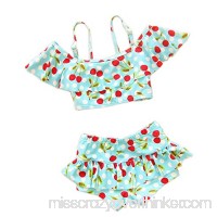 zhxinashu Lovely Girls Summer Bathing Suit Infant Girls Cute Swimwear 2 Pieces Bikini Set Light Blue B07CKM99LG